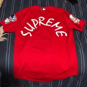 Supreme New York Yankees Jersey X Majestic Red M